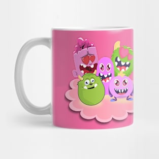 Cute and funny Graffiti monster squad in action Mug